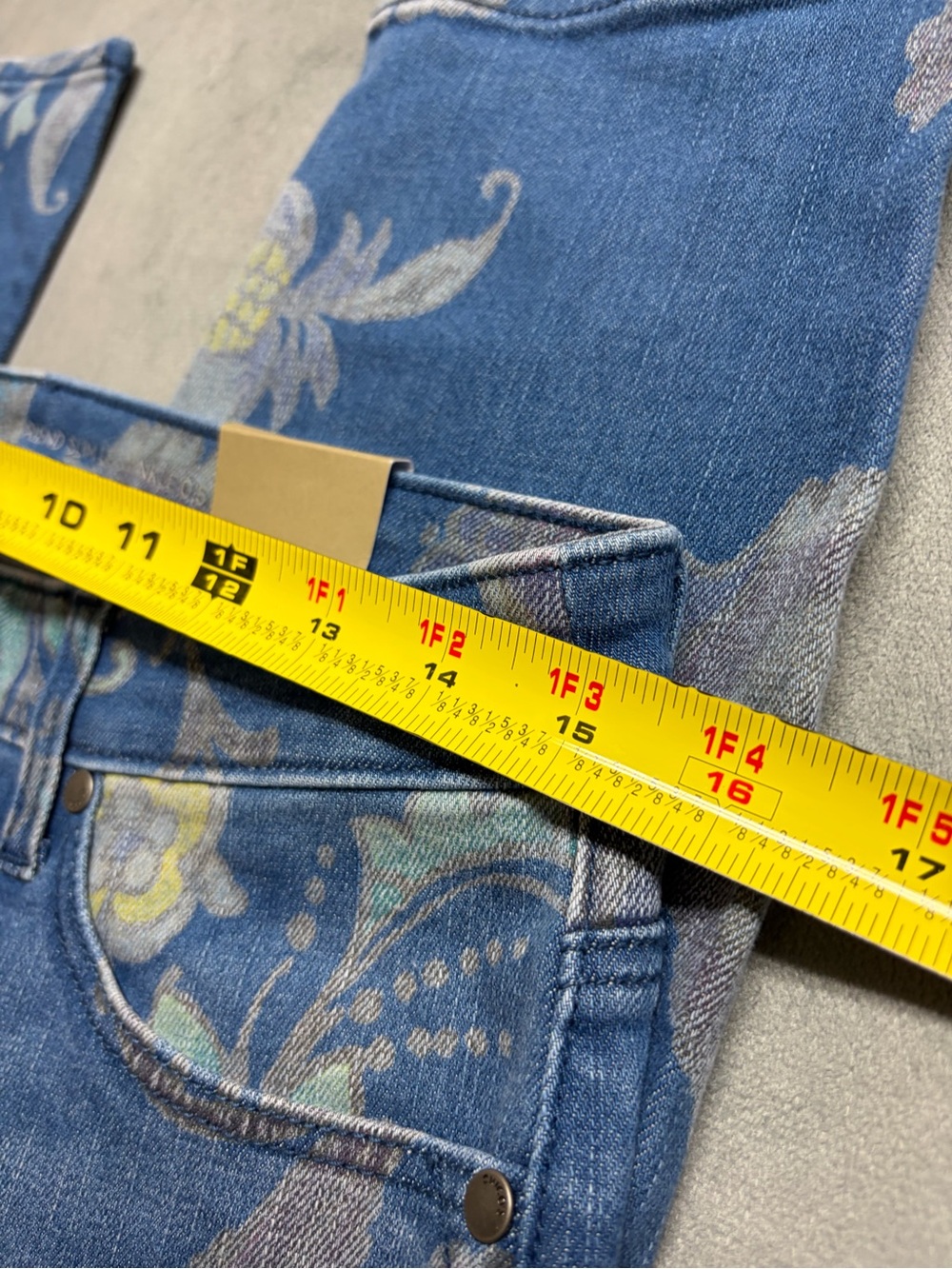 Chico's Floral Paisley Jeans Womens 0.5 (6) Girlfriend Slim Ankle Stretch NWT - Picture 10 of 16